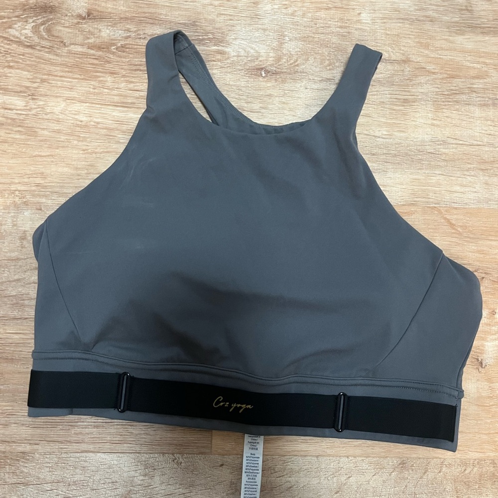 CRZ YOGA dark carbon Sports Bra